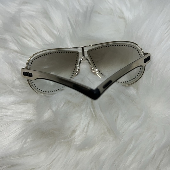 GUCCI NEW AUTHENTIC 1566 S/STRASS SWAROVSKI CRYSTAL AVIATOR SUNGLASSES (GREY MS) - Picture 13 of 17